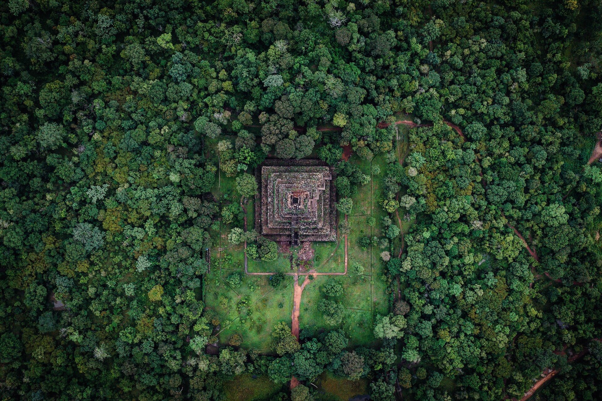 Preah Vihear Panorama View from above, Cambodia